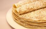 Recipe for thin pancakes with pancake flour